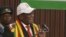 Zimbabwe President Emmerson Dambudzo Mnangagwa address ruling ZANU-PF at the party's headquarters in Harare on Aug. 7, 2024. (Columbus Mavhunga/VOA)