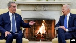 President Joe Biden meets with Dominican Republic President Luis Abinader at the White House, Nov. 2, 2023, in Washington, ahead of the Americas Partnership for Economic Prosperity summit on Nov. 3. 