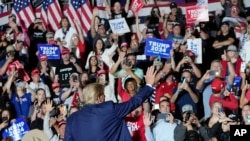 Republican presidential candidate and former President Donald Trump leaves a campaign rally, July 29, 2023, in Erie, Pa. 