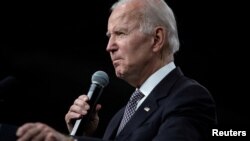 U.S. President Joe Biden delivers remarks following a tour of IBM in Poughkeepsie, New York, U.S., Oct. 6, 2022.