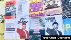 悉尼大学的反习近平海报（照片来自Yoyo Chan）