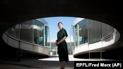 Лауреатка медалі Філдса з математики 2022 року Марина В’язовська в Лозанні, Швейцарія, 13 червня 2022 року. ФОТО: EPFL/Fred Merz