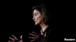 FILE - U.S. House Speaker Nancy Pelosi (D-CA) holds her weekly news conference with reporters on Capitol Hill in Washington, July 14, 2022. 