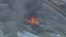 This image made from video shows the site of a plane crash at Essendon Airport in Melbourne, Australia, Feb. 21, 2017.