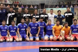 تیم ملی کشتی فرنگی جوانان پیش از اعزام به رقابت های جهانی بلغارستان