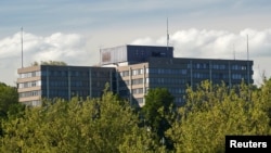 FILE - The office of the Swiss attorney general is pictured in Bern, Switzerland, May 4, 2020.