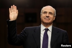 Hermitage Capital CEO Bill Browder is sworn in before a continuation of Senate Judiciary Committee hearing on alleged Russian meddling in the 2016 presidential election on Capitol Hill in Washington, July 27, 2017.