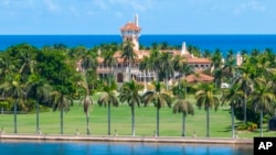 This is an aerial view of former President Donald Trump's Mar-a-Lago club in Palm Beach, Fla., Aug. 31, 2022.