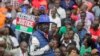 FILE - Presidential candidate Raila Odinga speaks to supporters as he arrives at his campaign headquarters after submitting a petition at the Supreme Court in Nairobi, Kenya, Aug. 22, 2022. 