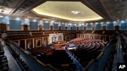 The chamber of the House of Representatives is seen at the Capitol in Washington, Feb. 28, 2022.