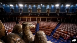 The chamber of the House of Representatives is seen at the Capitol in Washington, Feb. 28, 2022.