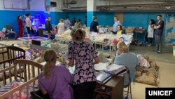 Babies are cared for in UNICEF's makeshift perinatal center located in the basement of the medical complex in Saltivka, a residential district in Kharkiv, Ukraine, Feb. 28, 2022.