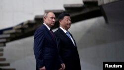 俄罗斯总统普京与中国国家主席习近平(资料照片)