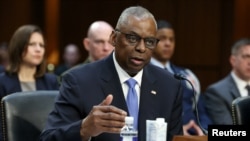 Американскиот секретар за одбрана сведочеше на сослушувањето во Комитетот за вооружени служби на Сенатот за буџетското барање на претседателот Џо Бајден за Одделот за одбрана во Вашингтон, на 9 април 2024 година