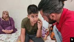 Ibrahim, 12, shows a VOA reporter a map on his phone of his family's five attempts to travel to Greece as refugees on Aug. 25, 2020 in Istanbul. (VOA/Heather Murdock)
