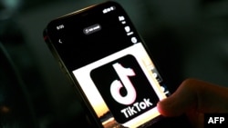 Le logo de TikTok sur un téléphone portable.