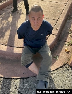 美国警方发布的照片显示，涉嫌杀害四名华人的犯罪嫌疑人陈武已经被迈阿密警方逮捕。（2022年11月22日）