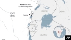 A suspected extremist attack at a church in eastern Congo killed at least 10 people and wounded more than three dozen, according to the country’s army.