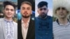 از راست: ناصر توسلی، مهربان سلاق، خسرو محمد قلی‌پور و دانیال قزلجایی، از فعالان ترکمن بازداشت شده در اعتراضات 
