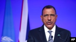 Le président nigérien Mohamed Bazoum lors de Conférence sur le changement climatique en Écosse, le 1er novembre 2021.
