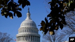 FILE - Sunlight shines on the U.S. Capitol dome on Capitol Hill in Washington, Feb. 21, 2022.