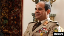 FILE - Egypt's Army Chief General Abdel Fattah el-Sissi.