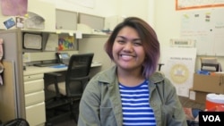 Visaka In, 17 year-old Lowell High School student, speaks to VOA about her experience growing up in Lowell as Cambodian-American children, at Lowell Community Health Center, on Thursday, September 8, 2016.