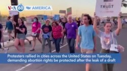 VOA60 America - Protesters rallied across the United States demanding abortion rights be protected