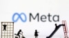 Illustration shows Meta logo