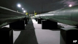 FILE - Russia's Sudzha gas pumping station is seen, Jan. 11, 2009. The shutdown of a gas pipeline through Russian-held territory in Ukraine is sending a new wave of energy jitters through Europe. 