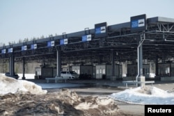 FILE - A general view of the border crossing point with Russia, in Imatra, Finland, March 23, 2022.