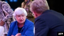 US Treasury Secretary Janet Yellen attends the launch of a pandemic fund as part of the G20 dialogue, in Nusa Dua on the Indonesian resort island of Bali on Nov. 13, 2022.
