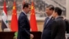 資料照：中國領導人習近平在杭州會面的敘利亞總統阿薩德。 （2023年9月22日）