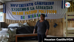 Francisca Ramírez, líder campesina exiliada en Costa Rica. Foto Houston Castillo, VOA