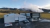 The Climeworks factory seen on Oct. 11, 2021, near Reykjavik, Iceland. The facility at the base of a volcano has successfully removed carbon dioxide from the atmosphere. 
