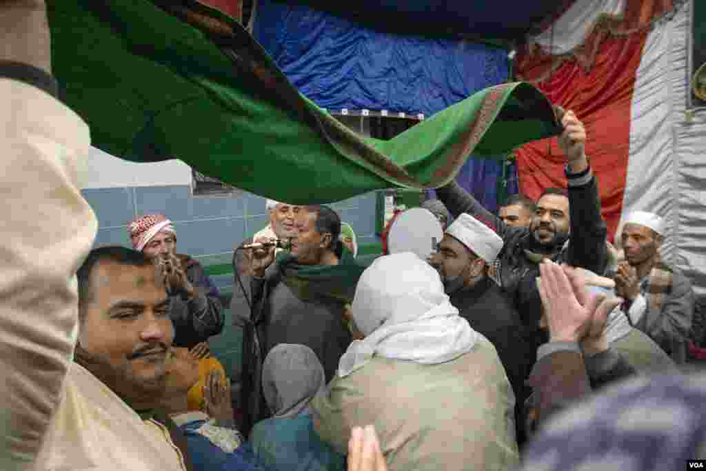 Since his uncle’s decades-old dream, Hajj Zarief says, “I’ve asked my friends and neighbors to join me in celebrating the birth of Jesus with Zikr [Islamic dance ritual] and free meals and tea for all.” Al-Sherif, Egypt. (Hamada Elrasam/VOA)