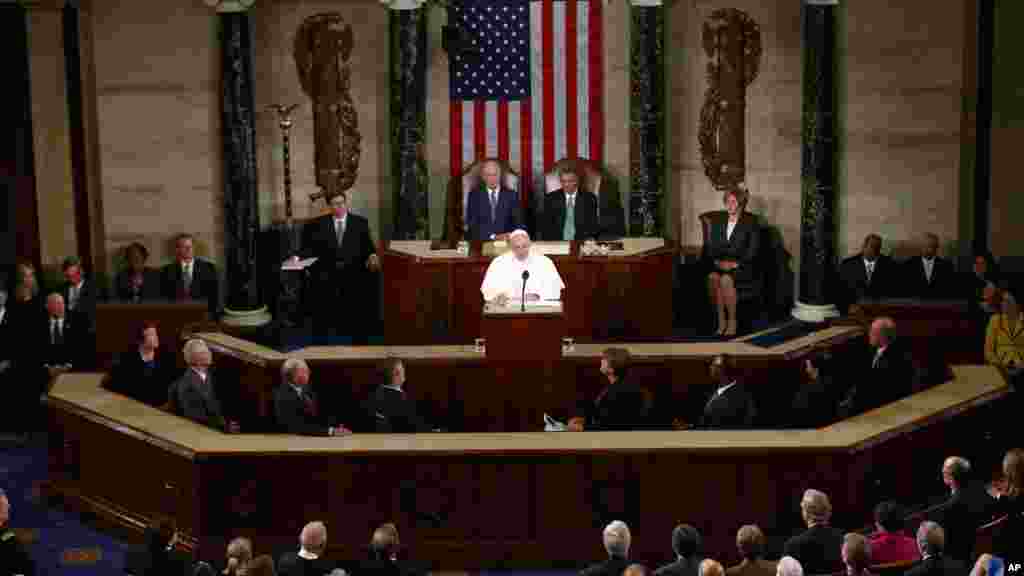 Pope Fransic address in Congress.