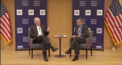 美國空軍部長弗蘭克·肯德爾（Frank Kendall）9月29日出席美國進步中心（Center for American Progress）舉辦的討論會(照片來源:視頻截圖)