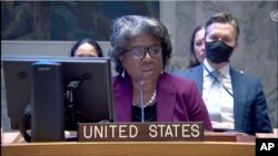 لیندا تامس گرینفیلد، سفیر ایالات متحده در سازمان ملل متحد (تصویر از آرشیف صدای امریکا)