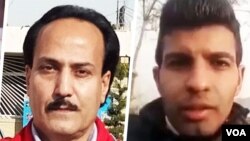 زرتشت احمدی راغب (سمت راست) و رضا محمدحسینی، زندانیان سیاسی در قزل‌حصار