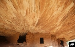 In this June 22, 2016, file photo, the "House on Fire" ruins are shown in Mule Canyon, near Blanding, Utah. (AP Photo/Rick Bowmer)