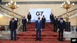 七国集团外长在伦敦举行两年来的首次面对面会议。(2021年5月4日)
