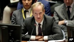 Sweden's U.N. Ambassador Olof Skoog told the Security Council at United Nations headquarters, Dec. 8, 2017, the recent decision by the U.S. "contradicts international law." 