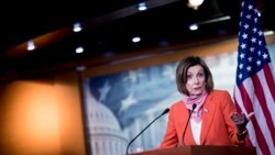 La presidente de la Cámara de Representantes de EE.UIU., Nancy Pelosi, de California, durante una conferencia de prensa el 24 de abril de 2020.