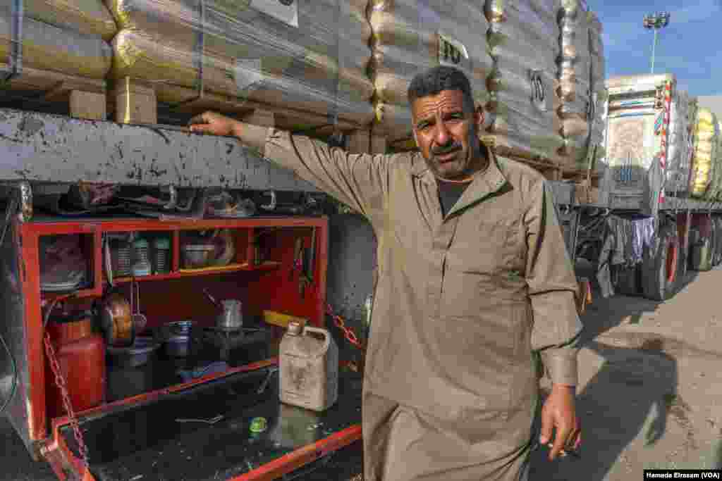 Mostafa, an Egyptian truck driver transporting life-sustaining chickpea shipments, says in Rafah, “I’ve been waiting to enter Gaza for a month. But, today (Jan. 19), I received good news: I’m on the list of trucks entering tomorrow.”