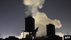 Smoke billows during Israeli bombardment over Rafah in the southern Gaza Strip on Feb. 12, 2024 amid the ongoing conflict between Israel and the Palestinian Hamas militant group.