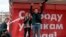 Russian opposition leader Alexei Navalny gestures during major protest rally in Bolotnaya Square, Moscow, May 6, 2013.