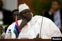 FILE - Gambia's President Yahya Jammeh attends the plenary session of the Africa-South America Summit on Margarita Island, Sept. 27, 2009.