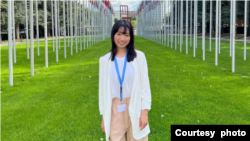 “香港自由委員會基金會”（The Committee for Freedom in Hong Kong Foundation）傳訊與傳媒助理張晞晴。（照片來源：張晞晴Facebook帳號）