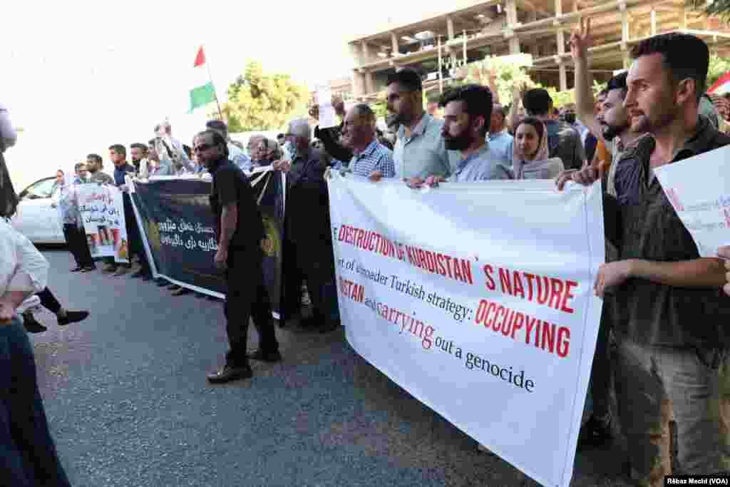 Li Silêmaniyê Xwepêşandan li Dij Leşkerkêşiya Tirkiyê